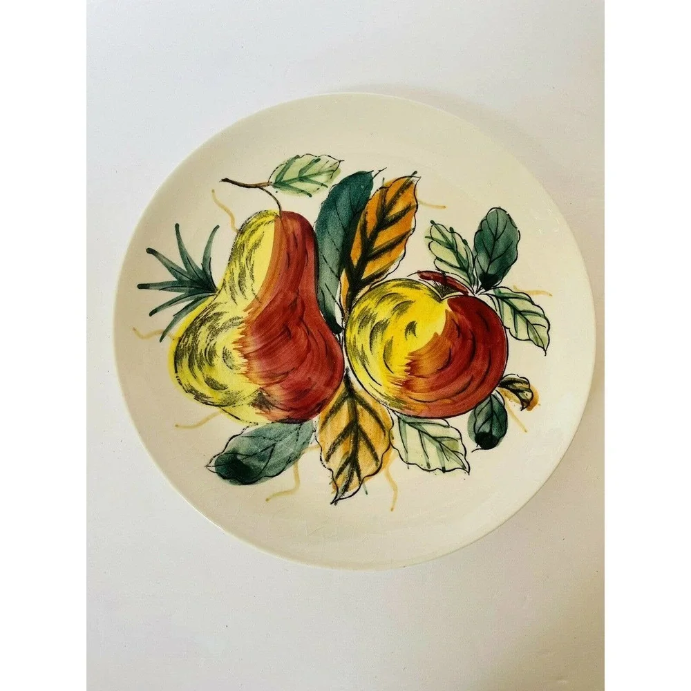 Hand Painted Ironstone Ware 10.5” Plate Serving Plate Made in JAPAN Fruit